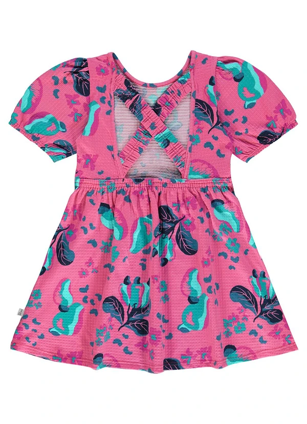 Malwee Kids - Vestido Godê Cajuzeiro Rosa Escuro 2