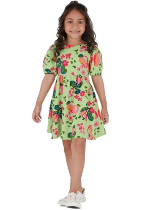 Malwee Kids - Vestido Godê Cajuzeiro Verde Claro - MALWEE KIDS