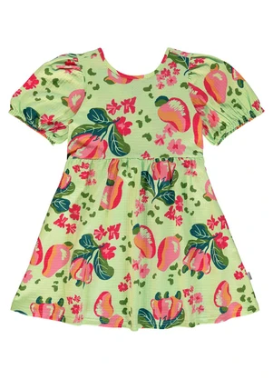 Malwee Kids - Vestido Godê Cajuzeiro Verde Claro - MALWEE KIDS