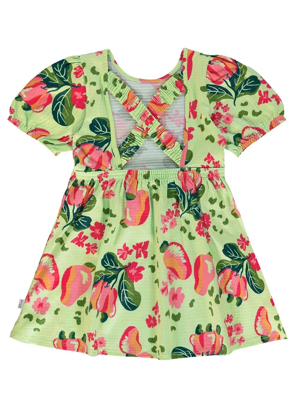 Malwee Kids - Vestido Godê Cajuzeiro Verde Claro 3