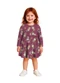 Malwee Kids - Vestido Godê Gatinhos em Cotton Off White - variação: Malva