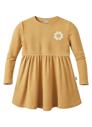 Malwee Kids - Vestido Godê com Aplique Floral Amarelo Pastel - MALWEE KIDS