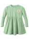 Malwee Kids - Vestido Godê com Aplique Floral Rosa Escuro - variação: Verde Água