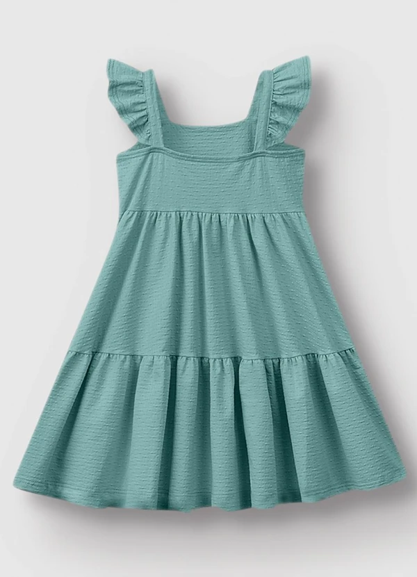 Carinhoso - Vestido Godê com Pérolas Azul Turquesa 2