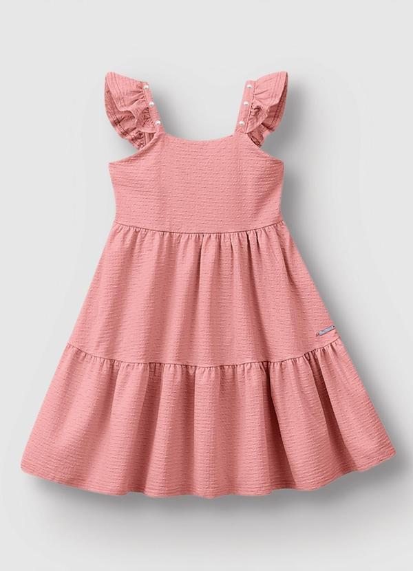 Carinhoso - Vestido Godê com Pérolas Rosê