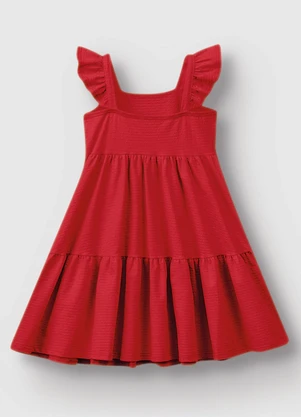 Carinhoso - Vestido Godê com Pérolas Vermelho - CARINHOSO