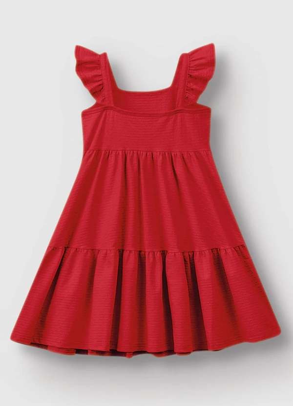 Carinhoso - Vestido Godê com Pérolas Vermelho 2