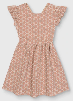 Carinhoso - Vestido Godê em Laíse com Linho Marrom - CARINHOSO