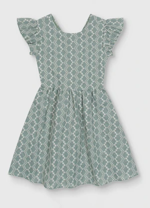 Carinhoso - Vestido Godê em Laíse com Linho Verde - CARINHOSO