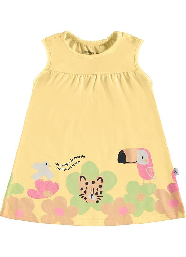 Malwee Kids - Vestido Godê Fauna & Flora Amarelo