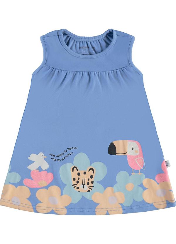 Malwee Kids - Vestido Godê Fauna & Flora Azul