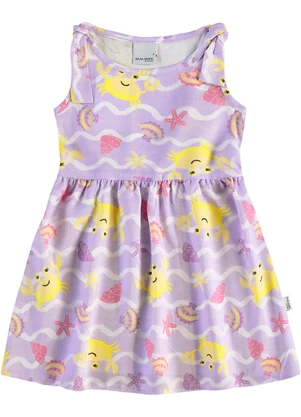 Malwee Kids - Vestido Godê Fundo do Mar Lavanda - MALWEE KIDS