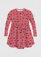 Malwee Kids - Vestido Godê Gatinhos em Cotton Off White - variação: Coral