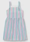 Carinhoso - Vestido Godê Listrado com Lurex Azul - variação: Verde