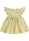 Malwee Kids - Vestido Godê Listrado Texturizado Rosa  - variação: Amarelo
