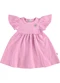 Malwee Kids - Vestido Godê Listrado Texturizado Rosa  - variação: Rosa