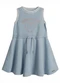 Carinhoso - Vestido Godê New York com Bordado Azul Pastel - variação: Azul Pastel