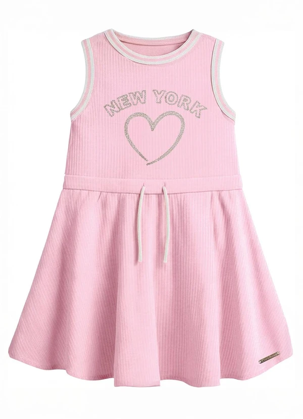 Carinhoso - Vestido Godê New York com Bordado Rosa Claro 2