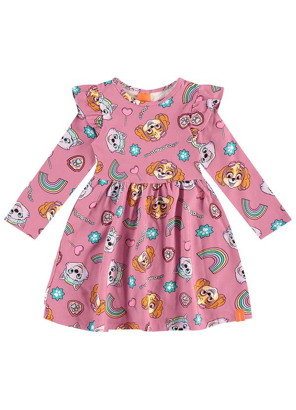 Malwee Kids - Vestido Godê Patrulha Canina®Rosa