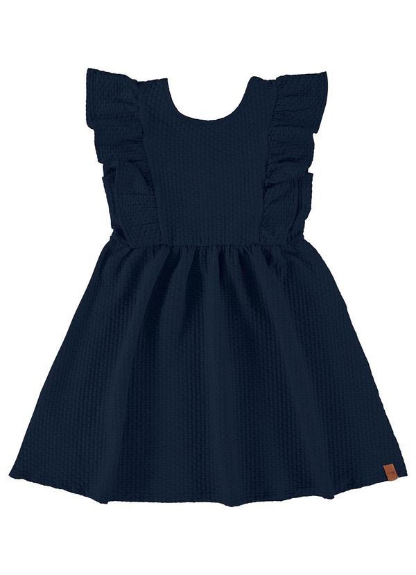 Malwee Kids - Vestido Godê Texturizado Azul