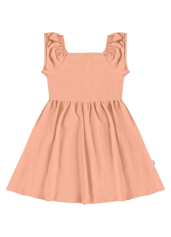 Malwee Kids - Vestido Godê Texturizado Laranja Claro 2