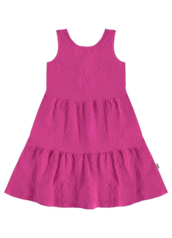 Malwee Kids - Vestido Godê Transpassado Rosa Escuro