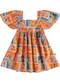 Malwee Kids - Vestido Godê Tropical Laranja - variação: Laranja