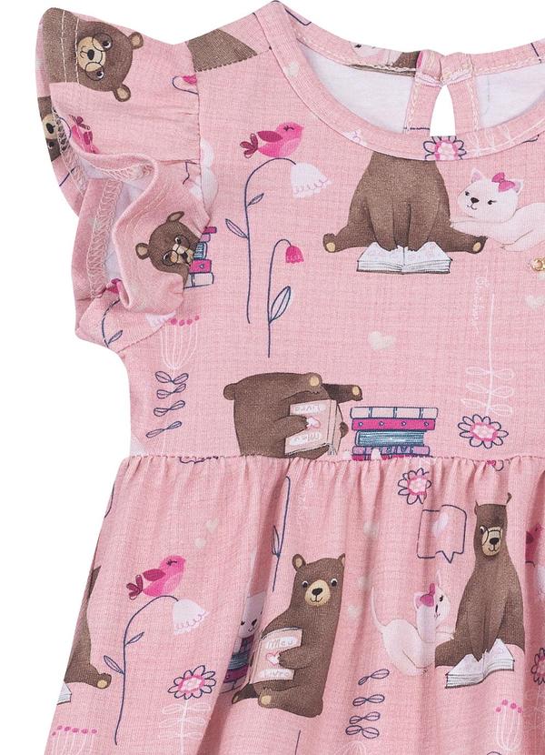 Carinhoso - Vestido Godê Ursinhos Rosa 2