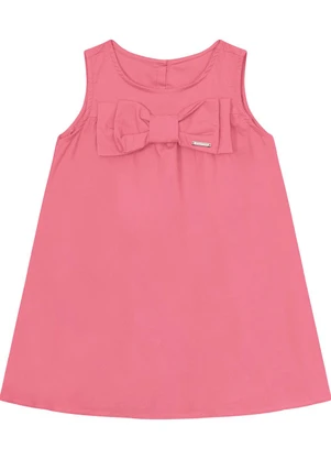 Carinhoso - Vestido Goiaba Curto Amplo Menina - CARINHOSO