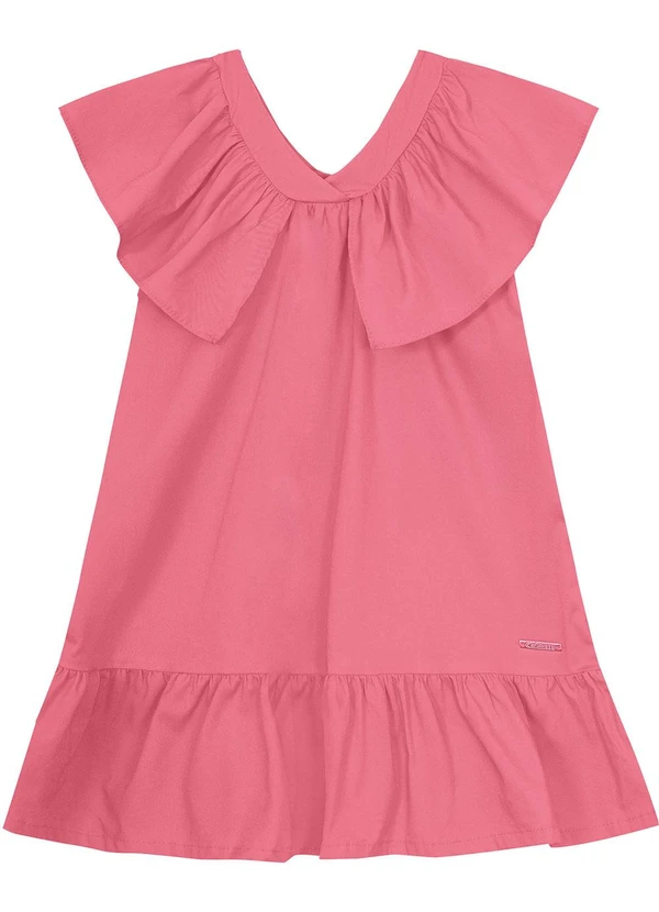 Carinhoso - Vestido Goiaba Godê em Algodão Menina 2