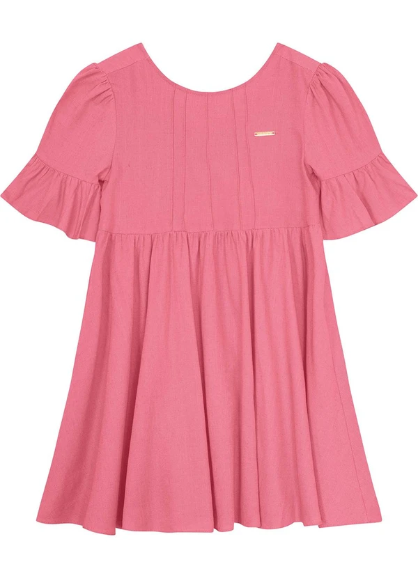 Carinhoso - Vestido Goiaba Godê em Viscolinho Menina 2