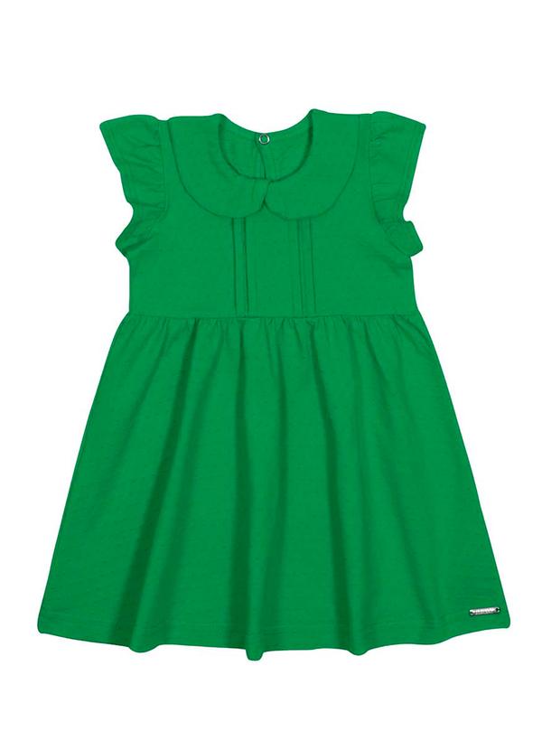 Alakazoo - Vestido Gola Dupla Malha TexturizadaVerde 1