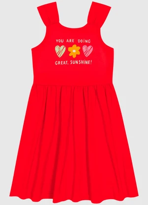 Malwee Kids - Vestido Great Sunshine Vermelho - MALWEE KIDS