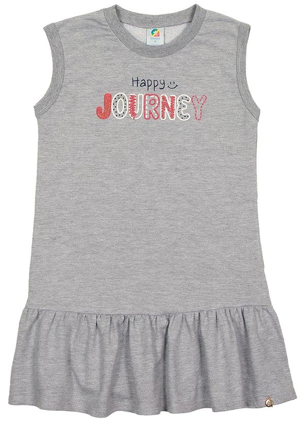 Alenice - Vestido Happy Journey Meninas Cinza