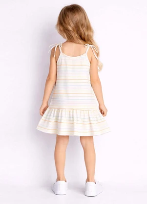 Select - Vestido Infantil Alça com Laço nas Pontas Azul - SELECT
