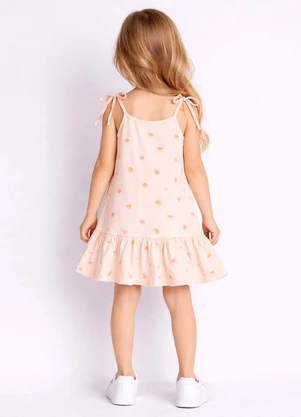 Select - Vestido Infantil Alça com Laço nas Pontas Rosa - SELECT