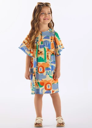Up Baby - Vestido Infantil Algodão Bege - UP BABY