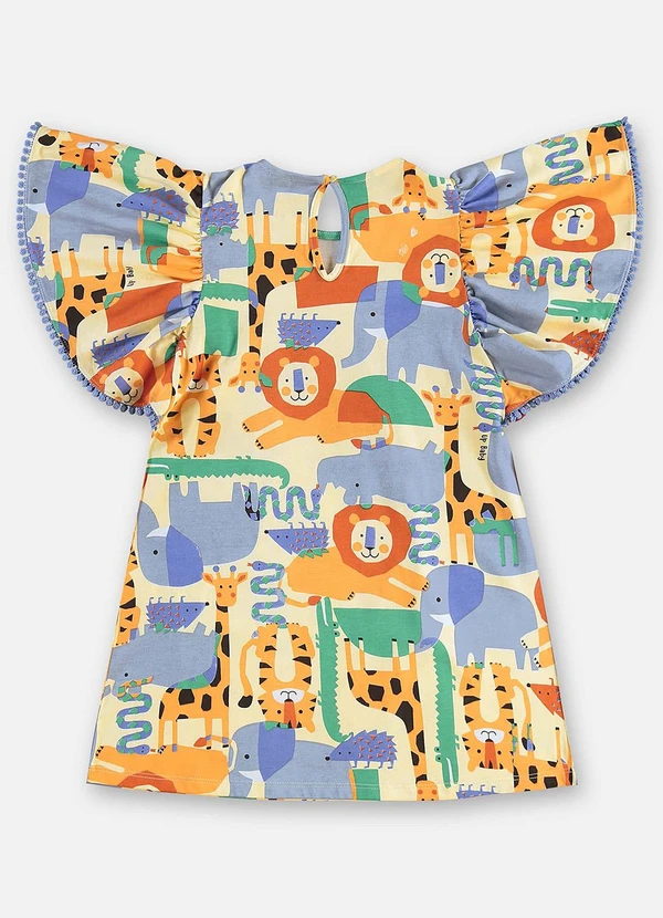 Up Baby - Vestido Infantil Algodão Bege 3