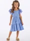 Up Baby - Vestido Infantil Algodão e Elastano Azul - variação: Azul