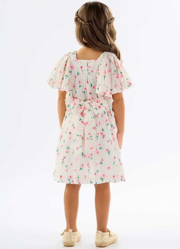 Up Baby - Vestido Infantil Algodão e Elastano Branco 2