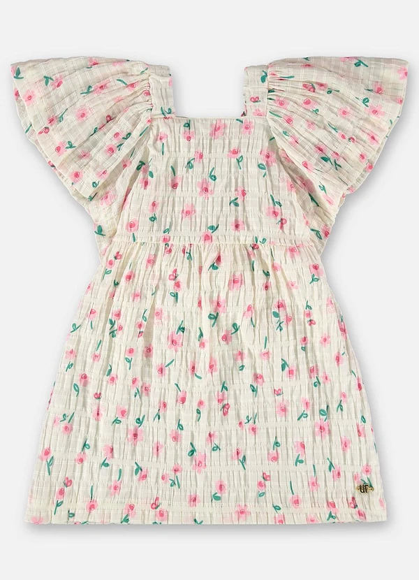 Up Baby - Vestido Infantil Algodão e Elastano Branco 3