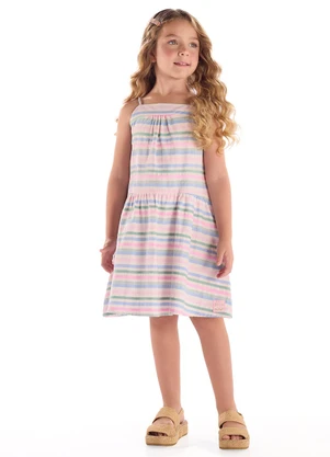 Vestido Infantil Algodão Quimby Rosa - QUIMBY