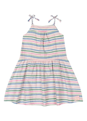 Quimby - Vestido Infantil Algodão Rosa - QUIMBY