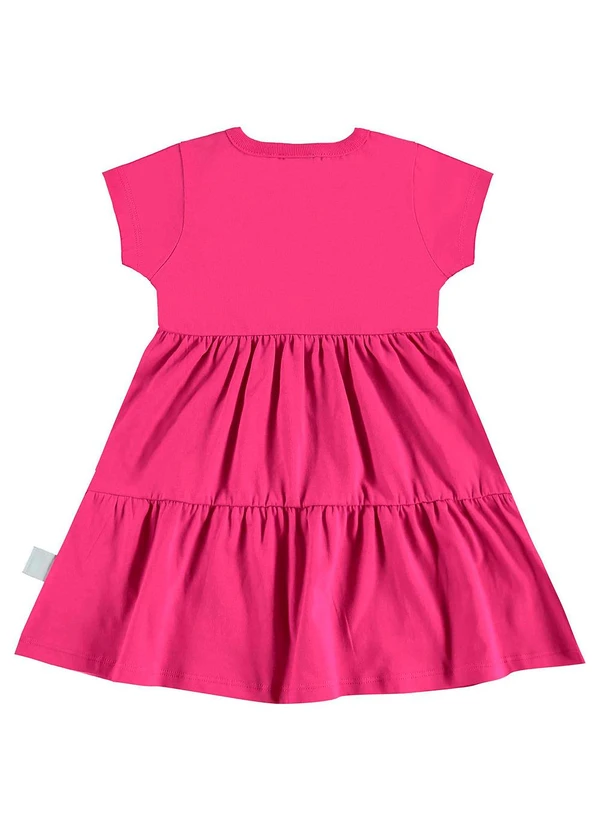 Bee Loop - Vestido Infantil Algodão Rosa 2