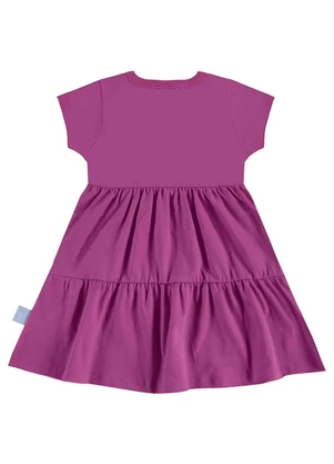 Bee Loop - Vestido Infantil Algodão Roxo - BEE LOOP
