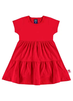 Bee Loop - Vestido Infantil Algodão Vermelho - BEE LOOP