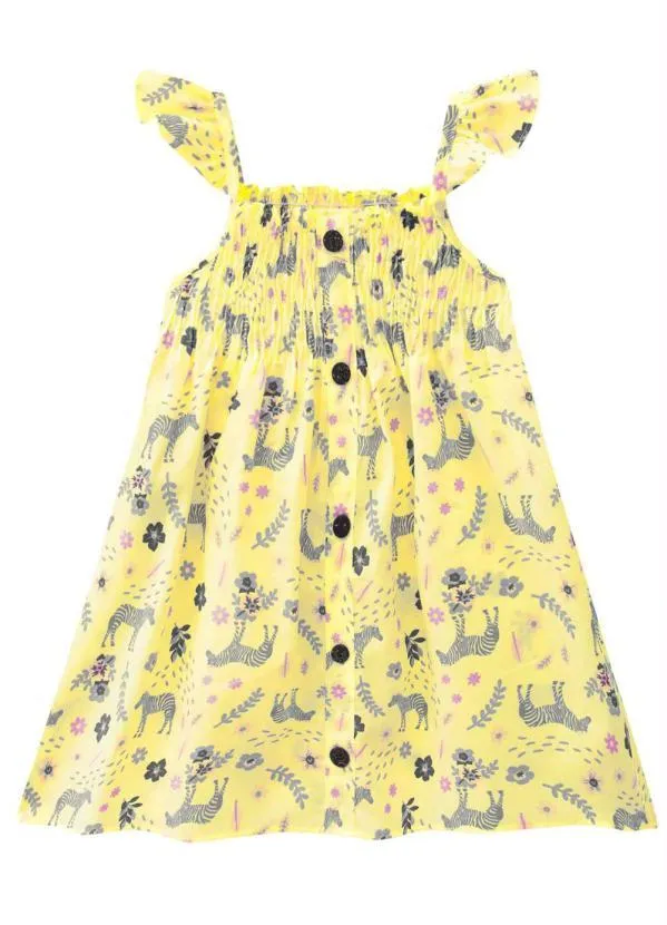 Milon - Vestido Infantil Amarelo