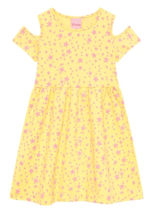 Duduka - Vestido Infantil Amarelo - DUDUKA