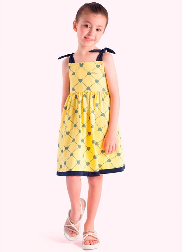 Duduka - Vestido Infantil Amarelo
