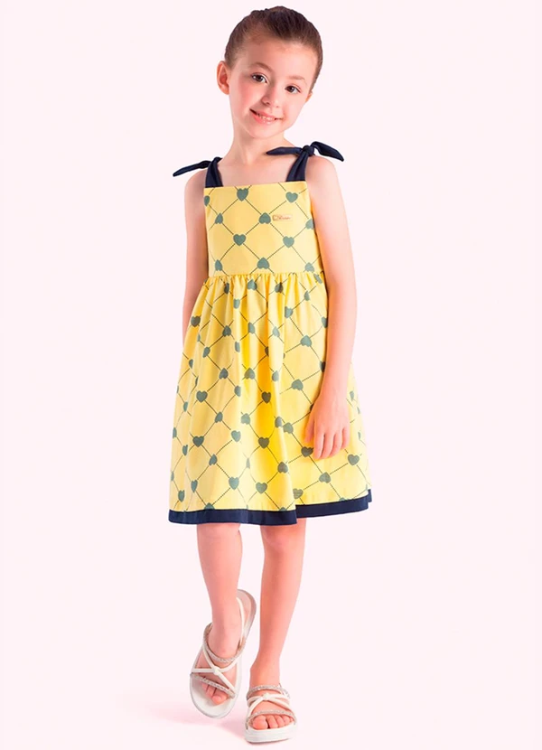 Duduka - Vestido Infantil Amarelo